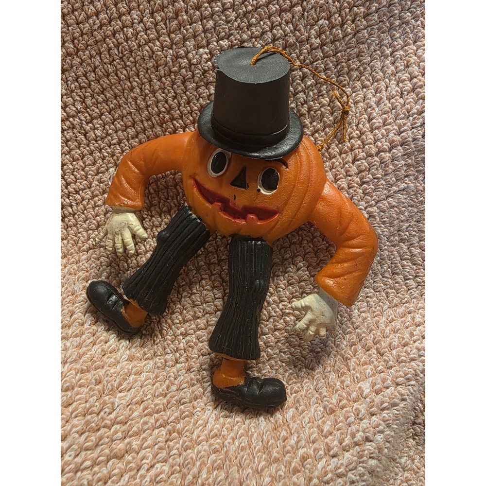 Vintage 1975 Ben Cooper Pumpkin Man Halloween Hong Kong Ornament